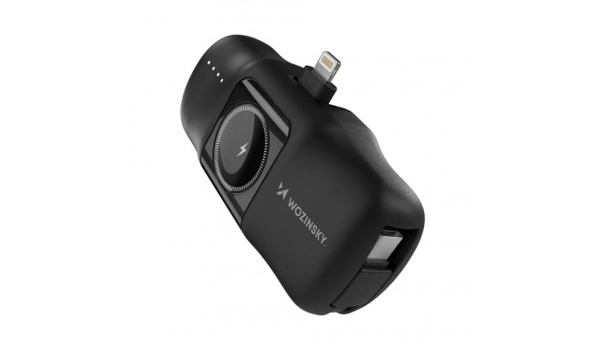 Wozinsky WF16-YLS 5000mAh 15W Lightning Mini Power Bank with Built-in USB-C Cable and Apple Watch Ch