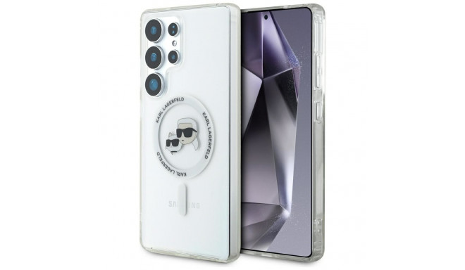 Case Karl Lagerfeld Button Karl & Choupette Heads Printed Logo MagSafe Samsung Galaxy S25 Ultra 