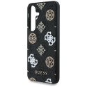 Guess 4G Printed Colored Peony Pattern MagSafe case for Samsung Galaxy S25 black