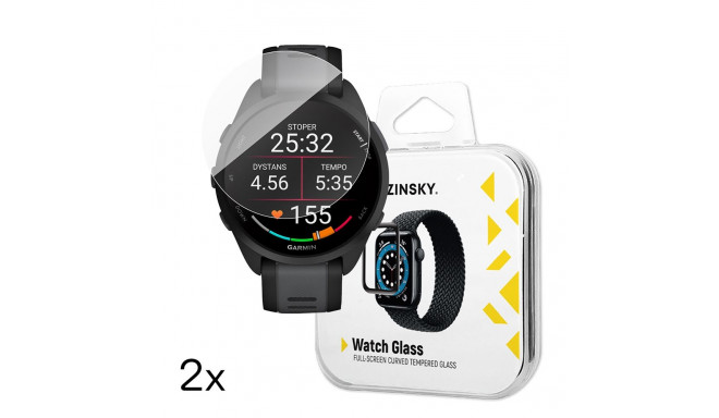 Wozinsky Full Glue Tempered Glass for Garmin Forerunner 165 (2 pcs.)