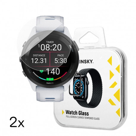 Wozinsky Full Glue Tempered Glass for Garmin Forerunner 265S 46mm (2 pcs.)