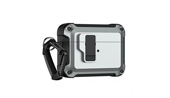 Airpods 4 Pro Armor Case with Carabiner - Gray
