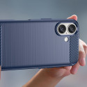 Carbon Case for iPhone 16 Silicone Case - Blue