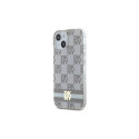 DKNY IML Checkered Mono Pattern & Printed Stripes MagSafe case for iPhone 15 / 14 / 13 - beige