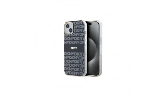 DKNY IML Mono & Stripe MagSafe Case for iPhone 15/14/13 - Black