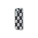 DKNY IML Checkered Mono Pattern case for iPhone 15 Plus / 14 Plus - black