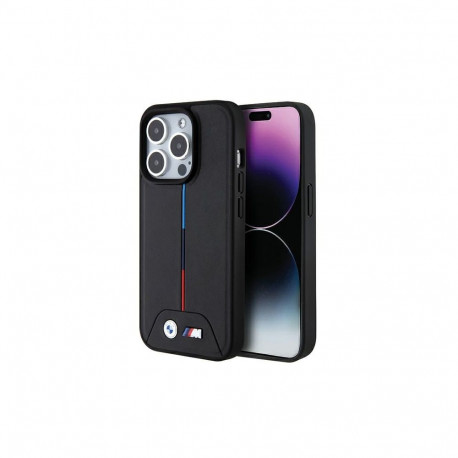 BMW Quilted Tricolor MagSafe case for iPhone 15 Pro - black