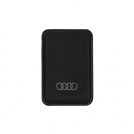Audi Synthetic Leather magnetic wallet compatible with MagSafe - black