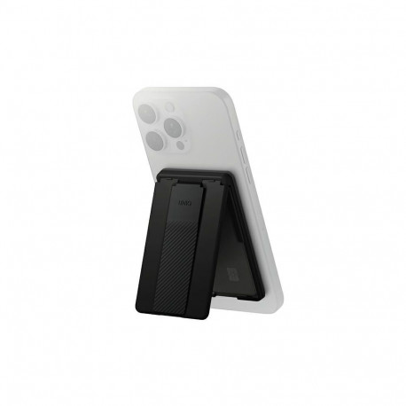 Uniq Heldro ID magnetic wallet with support and band - black