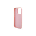 Guess Saffiano Iridescent Script case for iPhone 15 Pro - pink