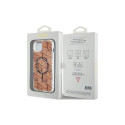 Guess IML GCube MagSafe case for iPhone 15 / 14 / 13 - brown