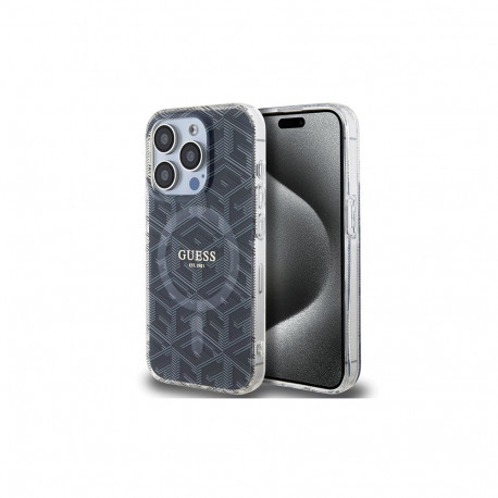 Guess IML GCube MagSafe case for iPhone 15 Pro - black