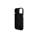 Guess Silicone Script Metal Logo & Frame case for iPhone 15 - black