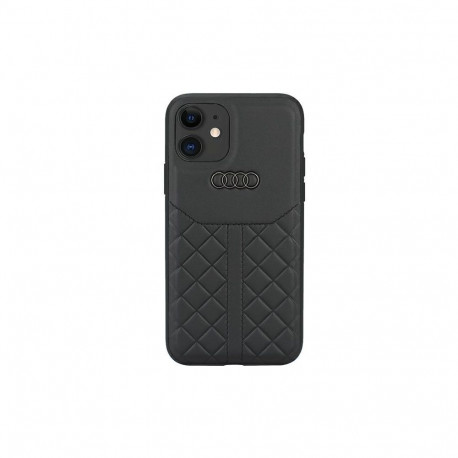 Audi Genuine Leather iPhone 12/12 Pro 6.1" black/black hardcase AU-TPUPCIP12P-Q8/D1-BK