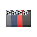 Flexible carbon pattern case for iPhone 15 Pro Carbon Case - black