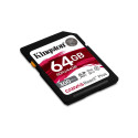 Kingston Technology 64GB Canvas React Plus SDXC UHS-II 300R/260W U3 V90 Full HD/4K/8K jaoks