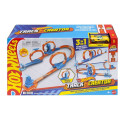 Hot Wheels Track Creator kolmikloopidega komplekt ja 1:64 mõõtkavas mänguauto, rajasüsteemi komplekt