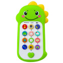 interaktiivne hariv telefon väikelapsele helid meloodiad dinosaurus roheline