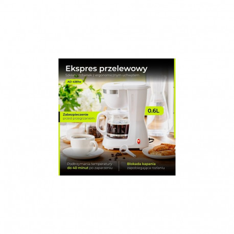 AD 4381 white Ekspres przelewowy 0,6l