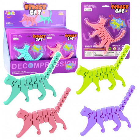 Kot fidget-pusle 3D painduv, mitmevärviline