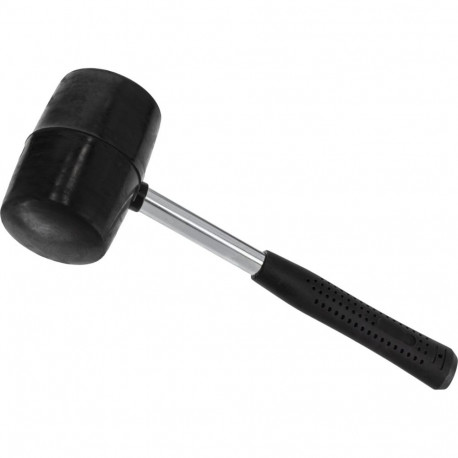 Młotek gumowy (pobijak) 450g, fi-55mm, ręk. metal - guma