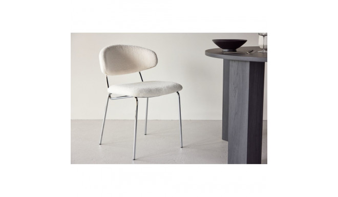 Söögitool Chico, valge/kroom