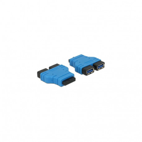 DeLOCK USB3.0/2xUSB3.0 2 x USB 3.0-A Black, Blue