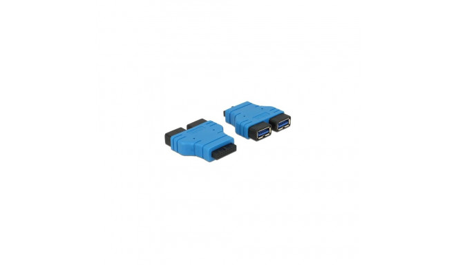 DeLOCK USB3.0/2xUSB3.0 2 x USB 3.0-A Black, Blue