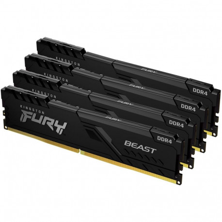 "KINGSTON 64GB 3200MHz DDR4 CL16 DIMM Kit of 4 FURY Beast Black"