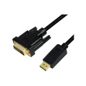 "Logilink DisplayPort-Kabel DP 1.2 zu DVI 1.2 2.0m schwarz"