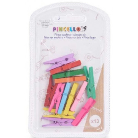 Pincello mounting clips Wood Multicolour S