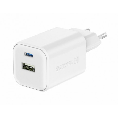 Swissten charger USB-C/USB-A 12W