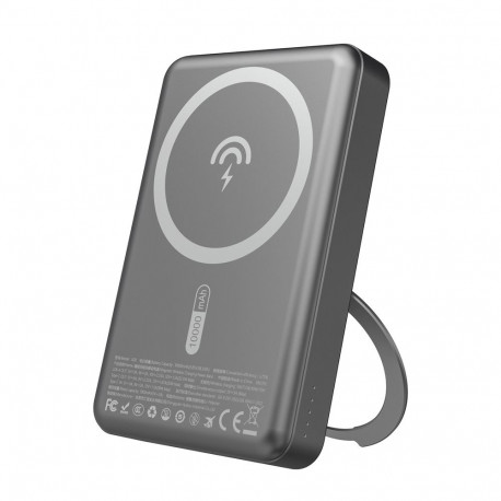 Dudao K28 10000mAh PD 22.5W MagSafe Powerbank with Metal Case and Ring Stand - Gray