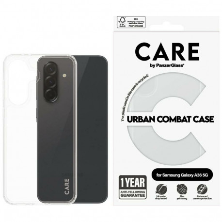 CARE by PanzerGlass Flagship Urban Combat Case for Samsung Galaxy A36 5G - Transparent