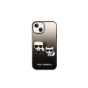 Karl Lagerfeld kaitseümbris iPhone 14 6,1" Gradient Ikonik Karl & Choupette, must (KLHCP14STGKCK)
