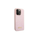 Guess GUHCP14XHGGSHP iPhone 14 Pro Max 6,7" różowy/pink hard case Glitter Script