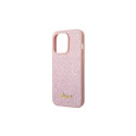 Guess GUHCP14XHGGSHP iPhone 14 Pro Max 6,7" różowy/pink hard case Glitter Script