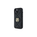 DKNY Quilted Stack Logo iPhone 14 Case - Black