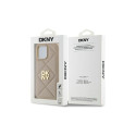 DKNY Quilted Stack Logo iPhone 14 Pro Case - Beige