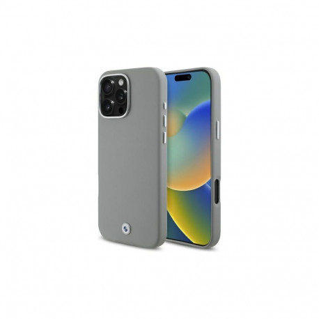 BMW Sign Full Wrapped Metal MagSafe Case for iPhone 16 Pro Max - Gray
