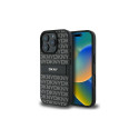 DKNY Texture Pattern Tonal Stripe iPhone 16 Pro Max Case - Black