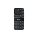 DKNY Texture Pattern Tonal Stripe iPhone 16 Pro Max Case - Black
