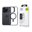 3mk Satin Armor MagCase with MagSafe for iPhone 13 Pro - Clear with Black Frame