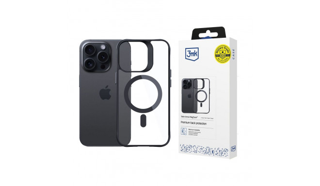 3mk Satin Armor MagCase with MagSafe for iPhone 13 Pro - Clear with Black Frame