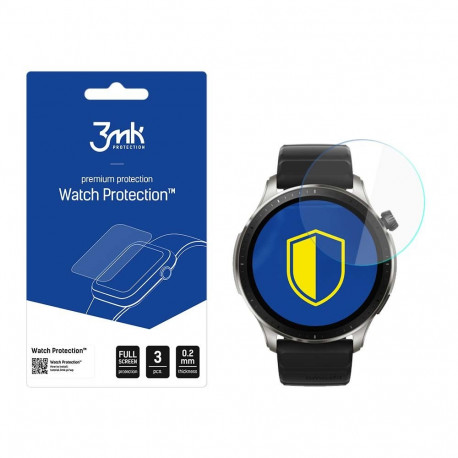 3mk Watch Protection™ v. FlexibleGlass hybrid glass on Amazfit GTR 4 46 mm