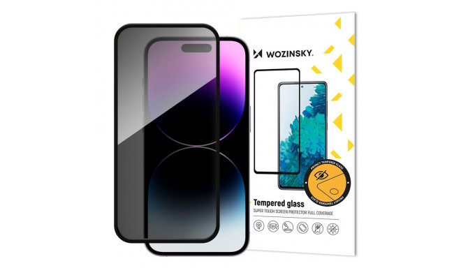 Wozinsky Privacy Glass tempered glass with anti-spy filter for iPhone 16 Plus