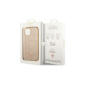 Guess GUHCP14SHGGSHD iPhone 14 6,1" złoty/gold hard case Glitter Script
