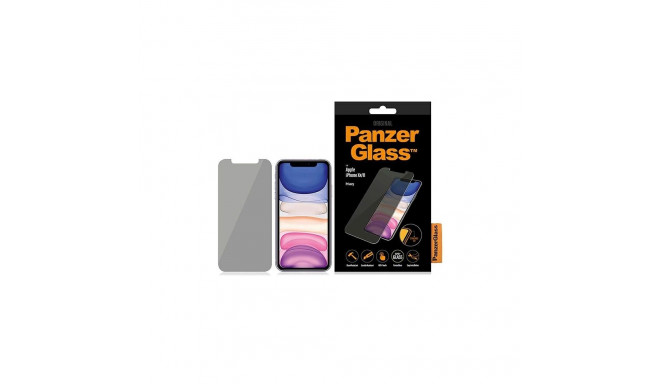 PanzerGlass Standard Fit tempered glass privatized for iPhone XR/11
