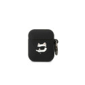 Karl Lagerfeld KLA2RUNCHK AirPods 1/2 cover black/black Silicone Choupette Head 3D