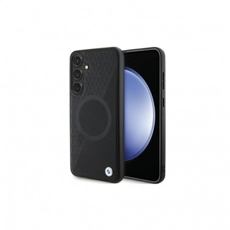 BMW BMHMS24S23RTPK S24 S921 black/black hardcase Signature Leather Half Textured & Circle MagSafe